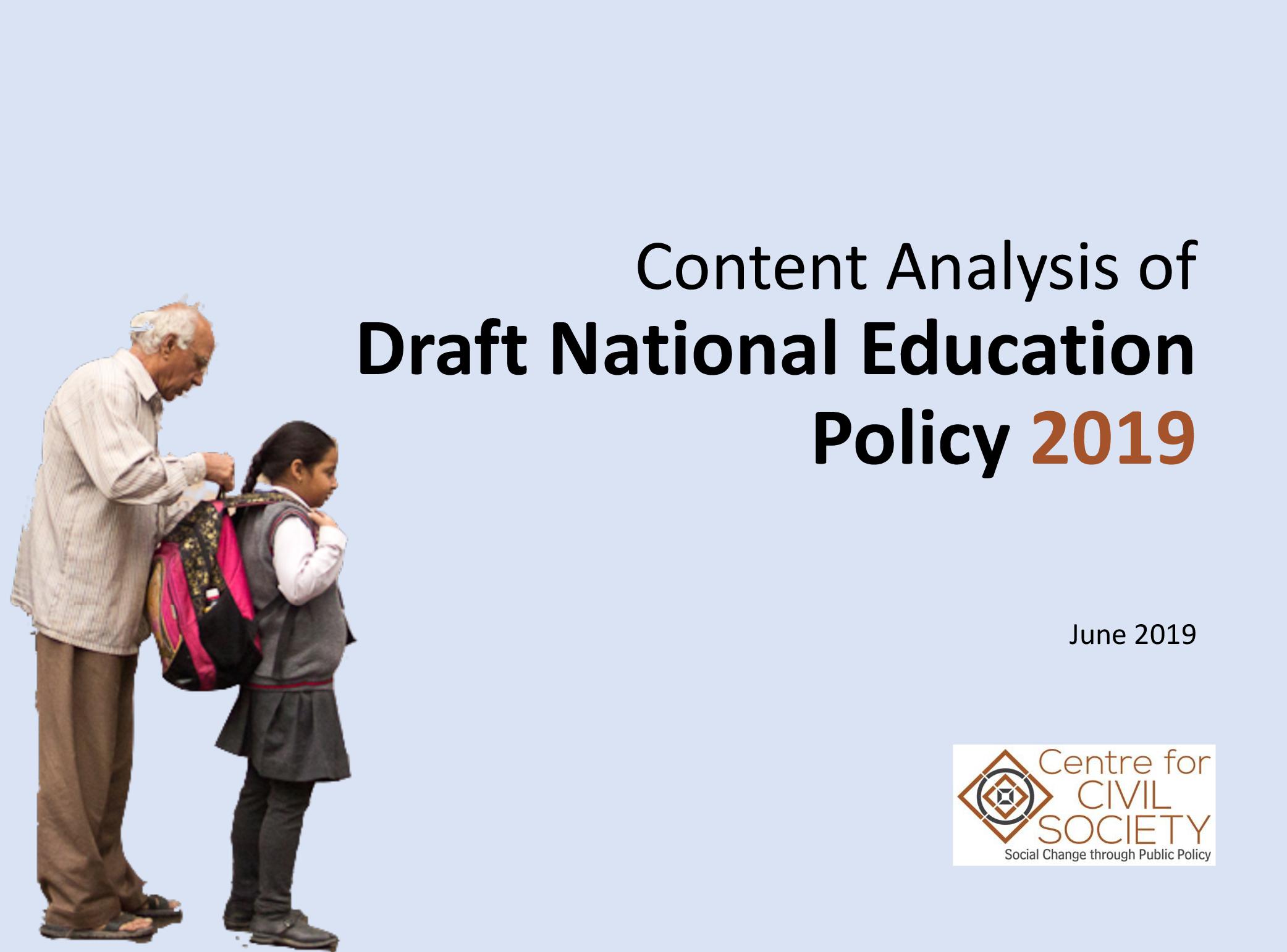 Content Analysis of the Draft National Education Policy