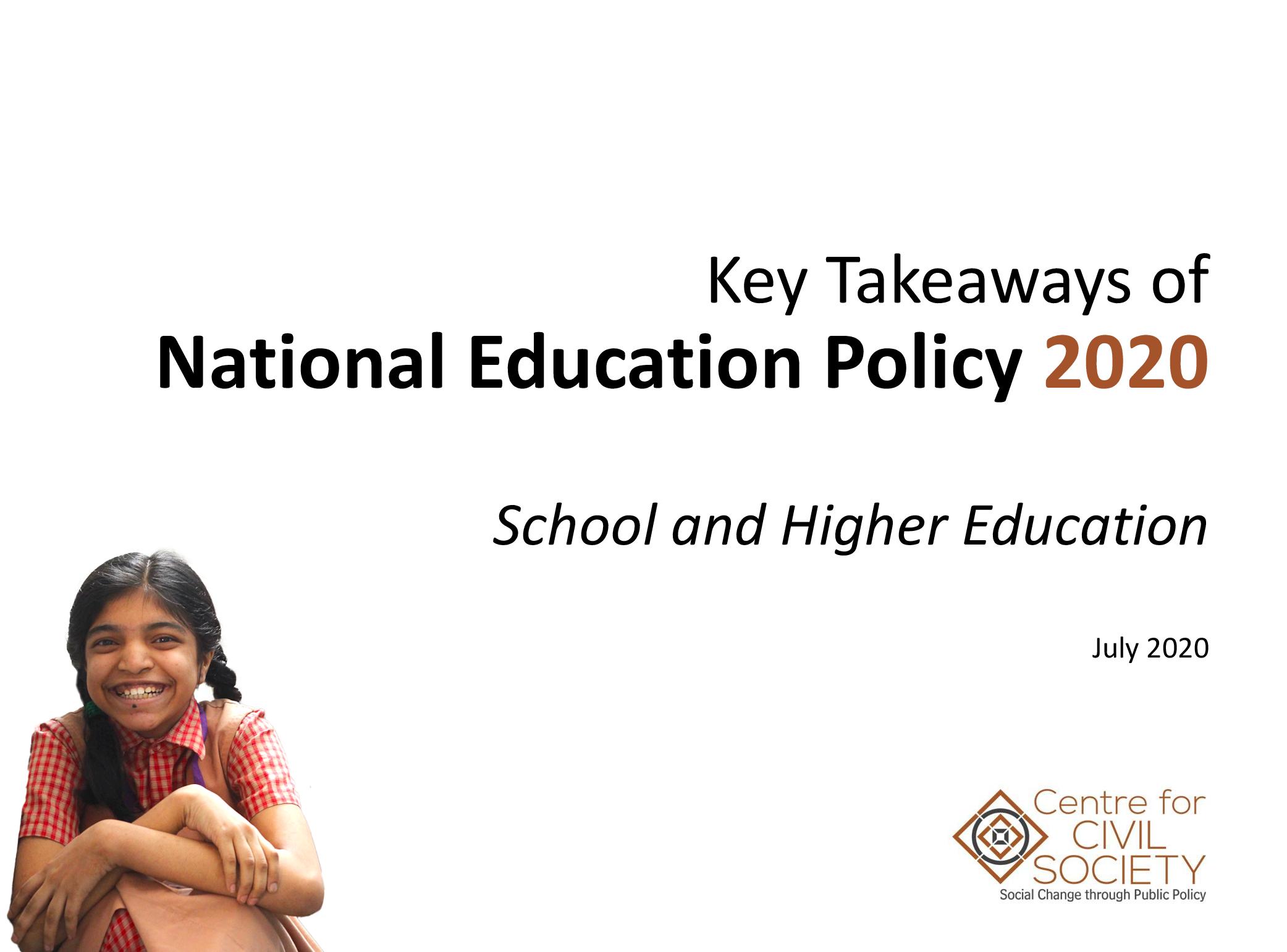 Key takeaways from National Education Policy 2020