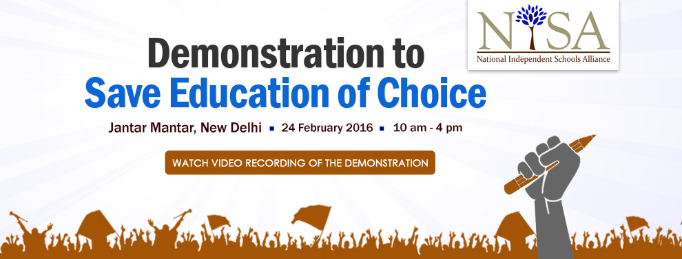 Demnostration to Save Education of Choice | 24 February 2016 | 10am-4pm